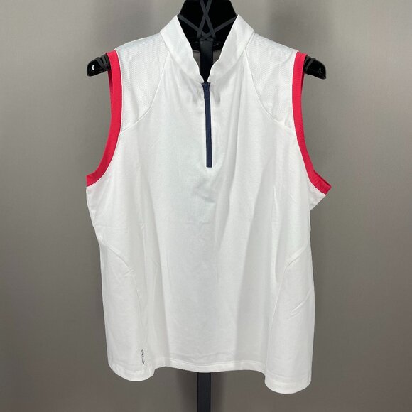 RLX Ralph Lauren Tops - NEW Ralph Lauren RLX Shirt Womens Large white pink golf athleisure sports